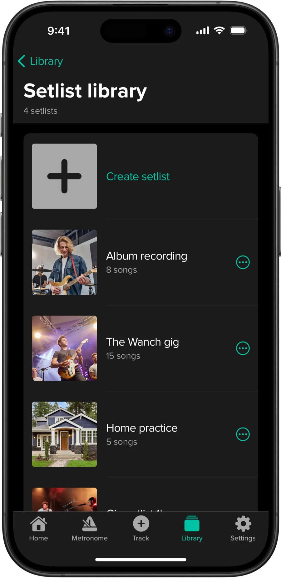 Save songs and setlists. <span class="tBlue">Skip the hassle.</span>