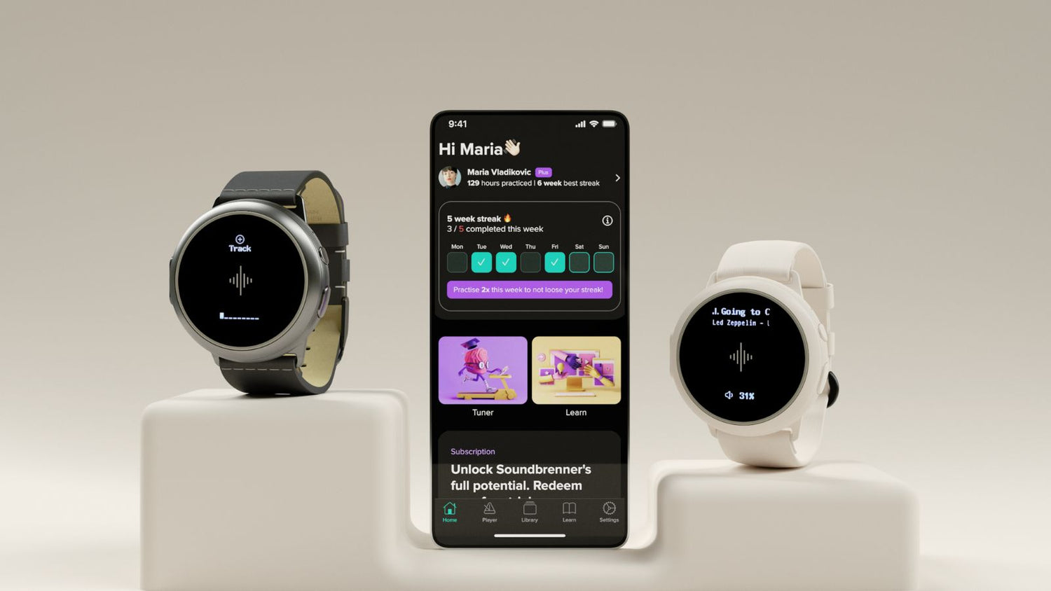 Un vistazo más de cerca al Soundbrenner Core 2 y al Pulse