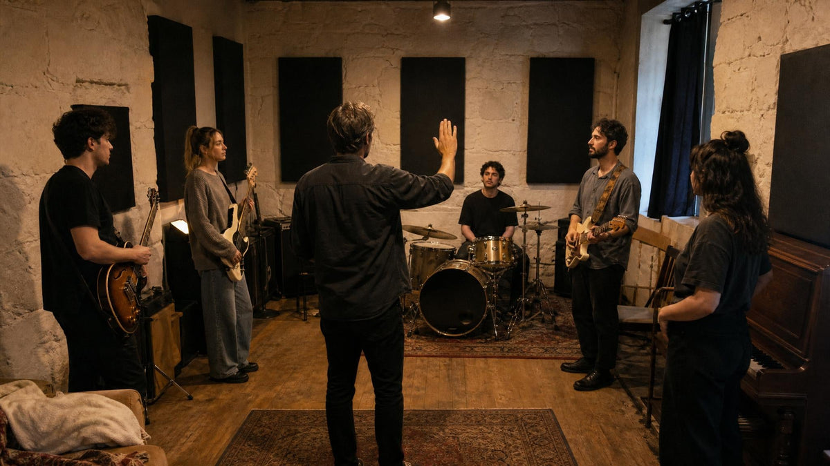 A communication protocol for rehearsing in earplugs