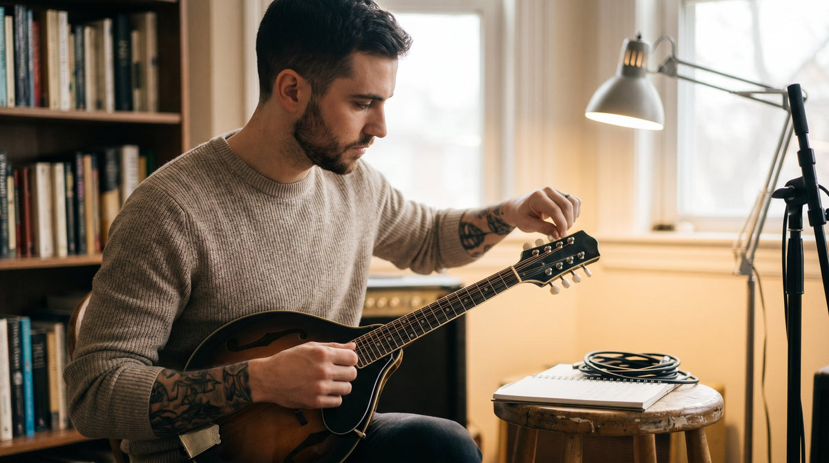 How to tune a mandolin and keep its double courses perfectly in pitch