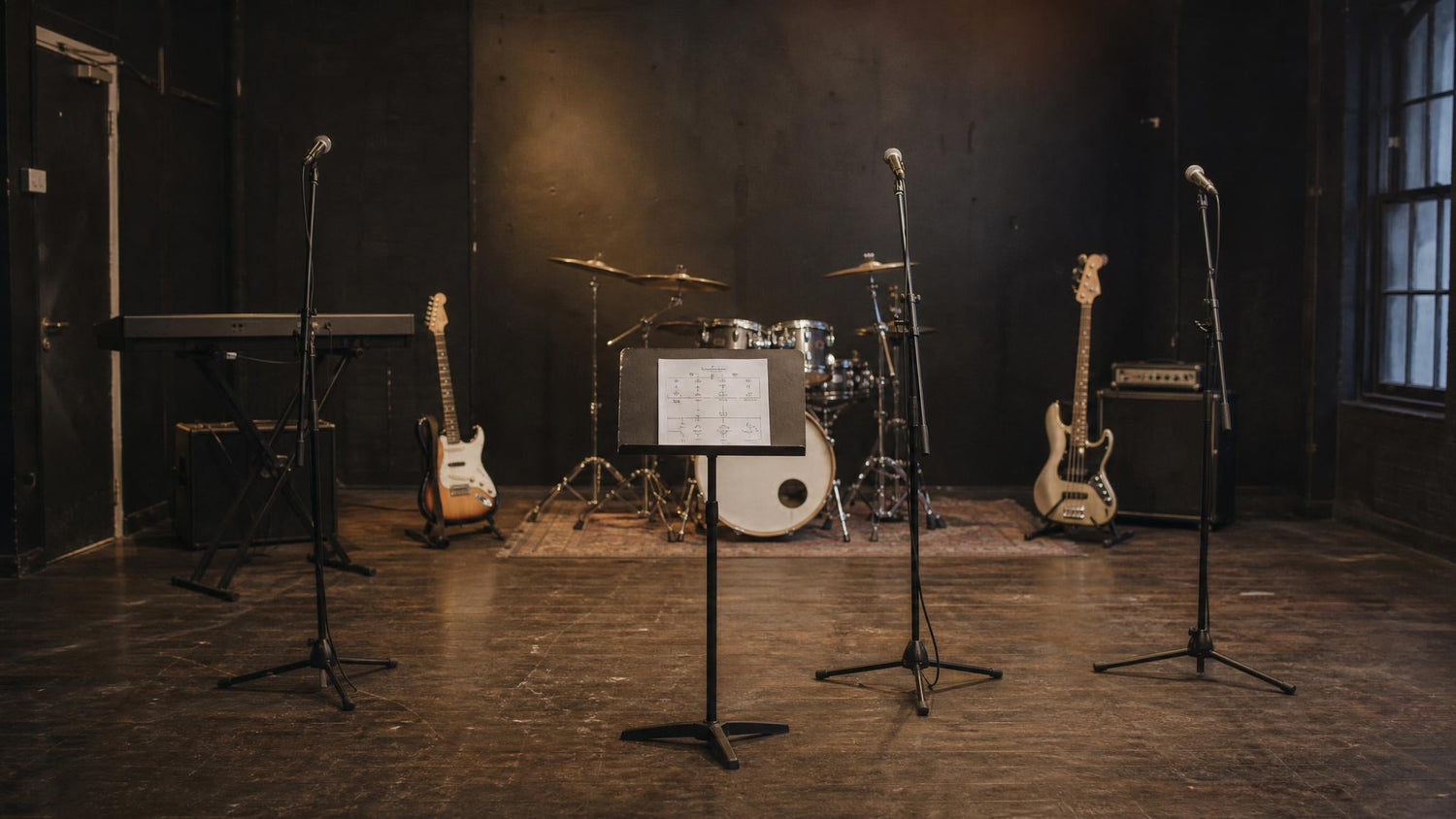 Erstelle vor dem Soundcheck einen einseitigen Bühnenplan und eine Eingangsliste