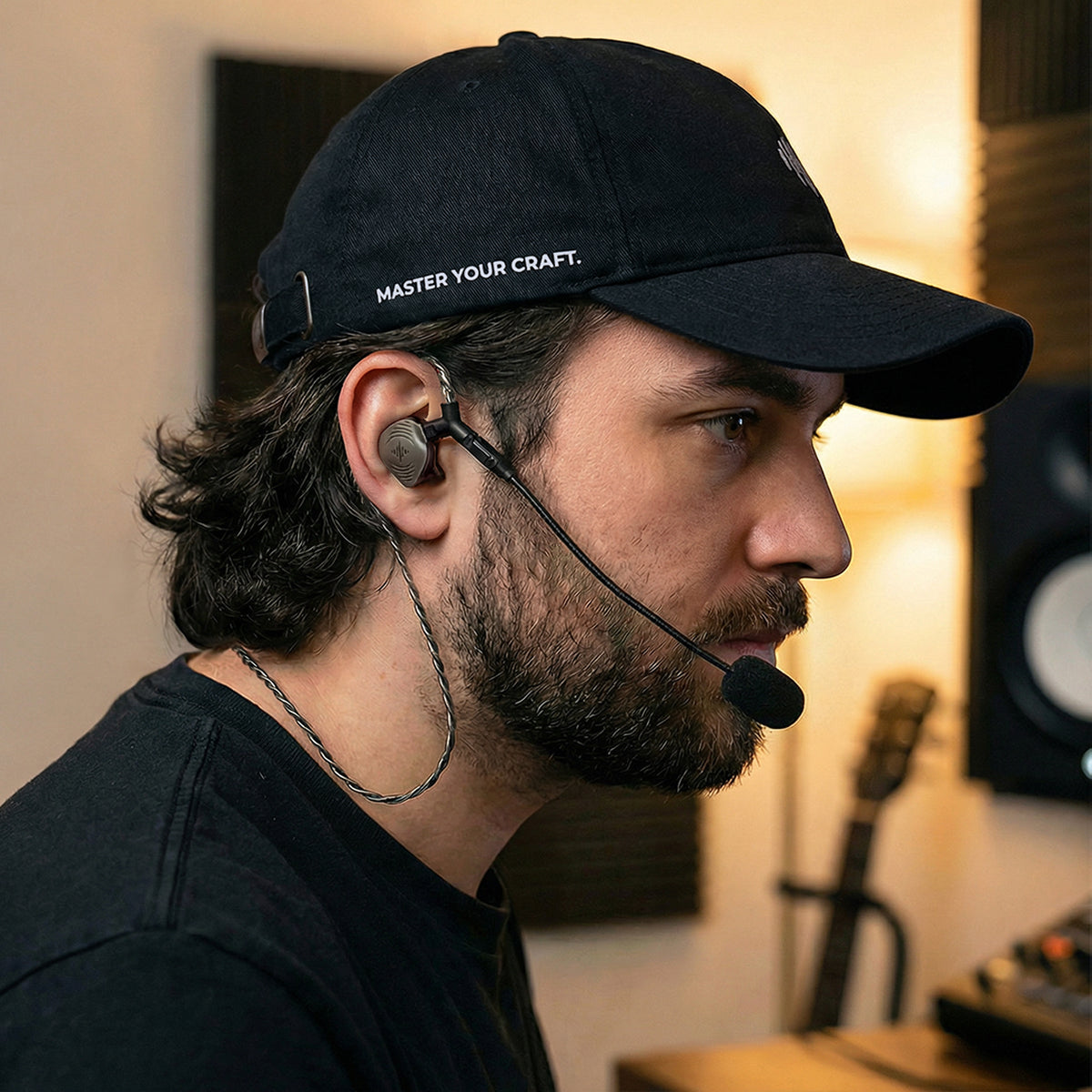 Wave Pro 하이파이 오버이어 3.5mm 오디오 케이블 마이크 내장 2.5m (8.2 ft)