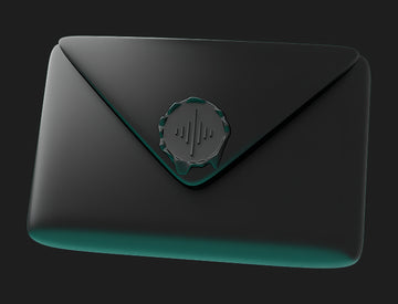 Busta nera con un sigillo recante il logo Soundbrenner