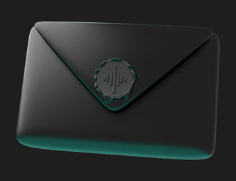Black envelope with a Soundbrenner logo seal