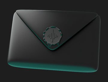 Black envelope with a Soundbrenner logo seal