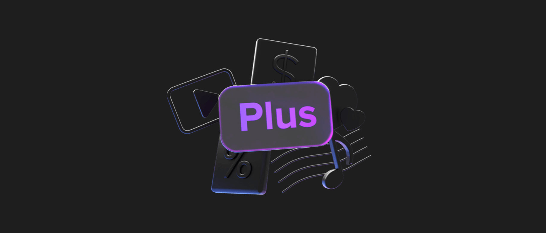 Purple Plus label over an arrangement of wearable device parts