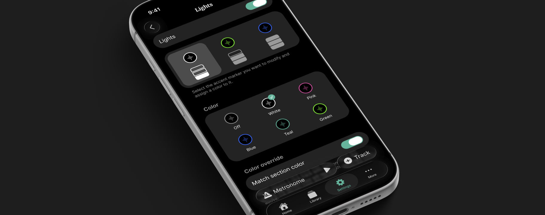 Smartphone displaying the Pulse metronome app interface