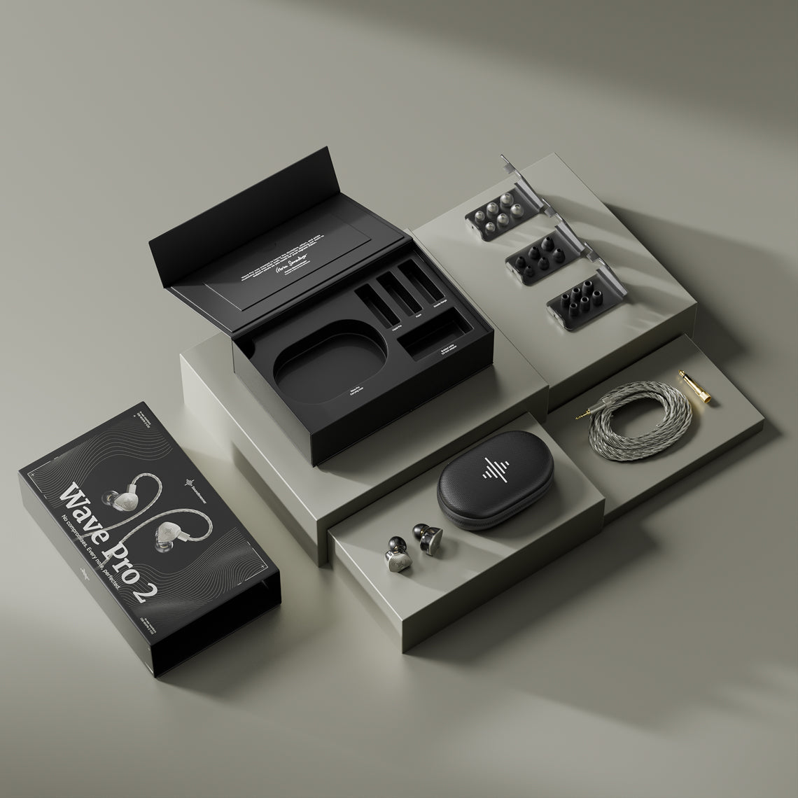 Monitores intrauditivos Wave Pro 2 — Gris piedra
