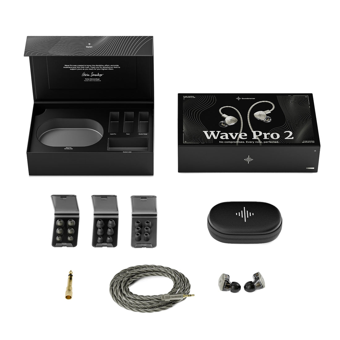 Monitores intraaurales Wave Pro - gris carbono