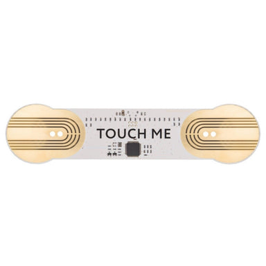 Front of the TouchMe MIDI instrument with two touch pads