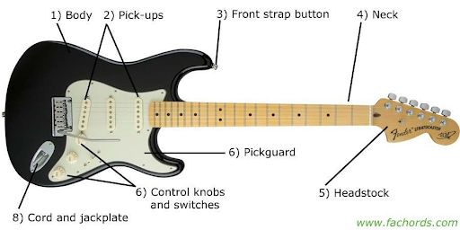 Different Parts of guitar - www.fachords.com