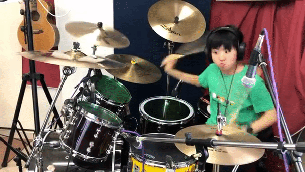 Yoyoka playing drums - How to prep for Live Music and Gigs