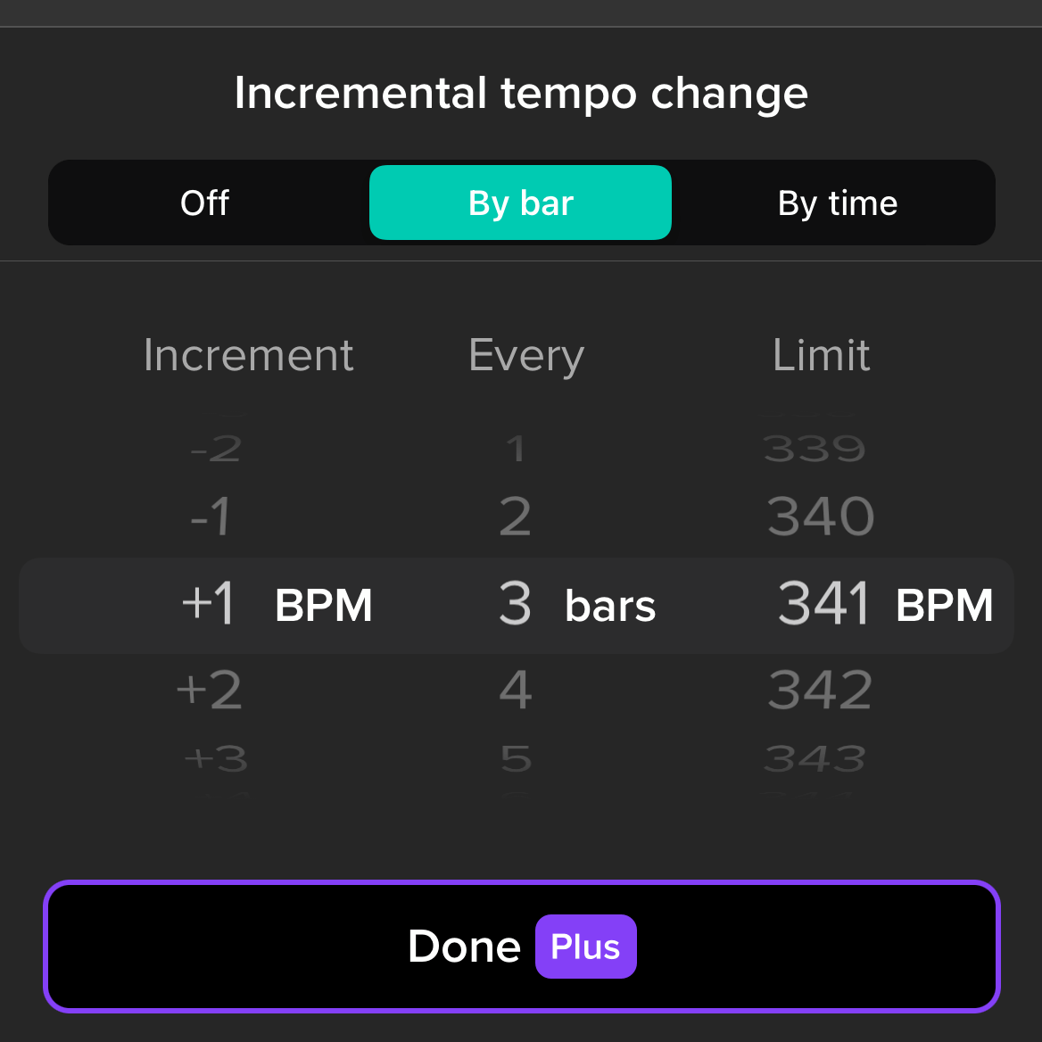 incremental tempo change the metronome app by soundbrenner